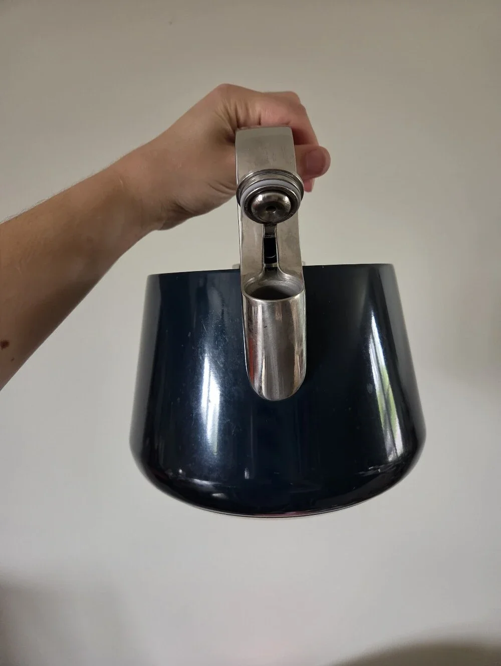 Caraway Home Whistling Tea Kettle - Dark Navy Blue Stainless Steel Tea Pot
